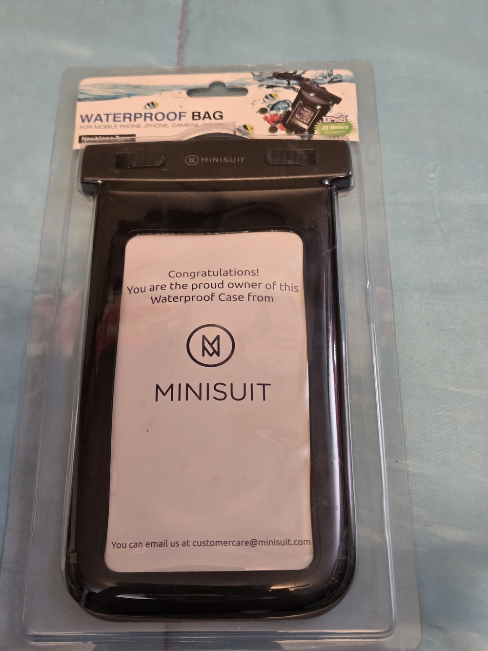 Minisuit Ipx8 20 Meters Necklace Type Waterproof Phone Camera Ect Bag New